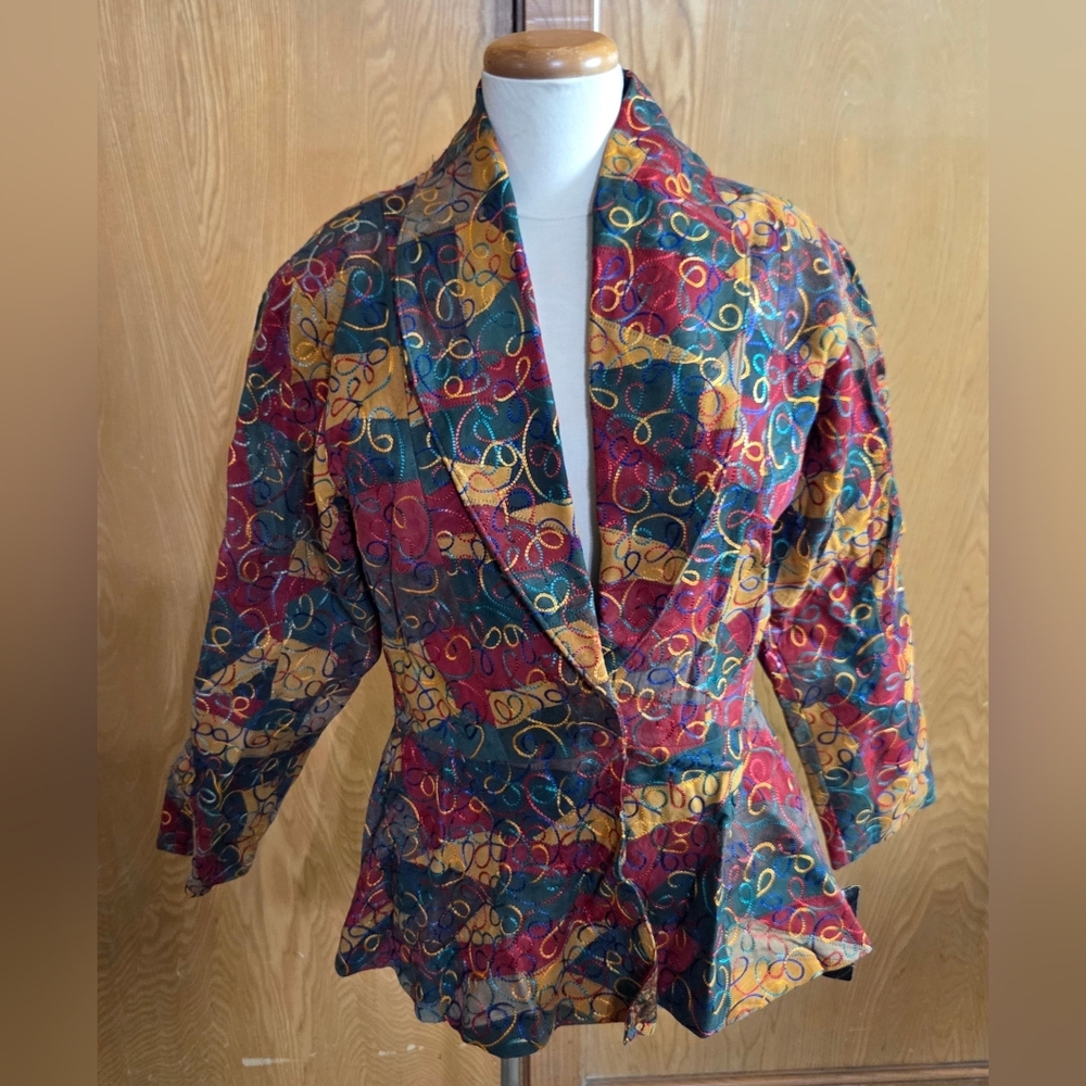 Multicolor Women's Leather Jacket